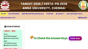 TANCET CEETA PG final answer key 2026